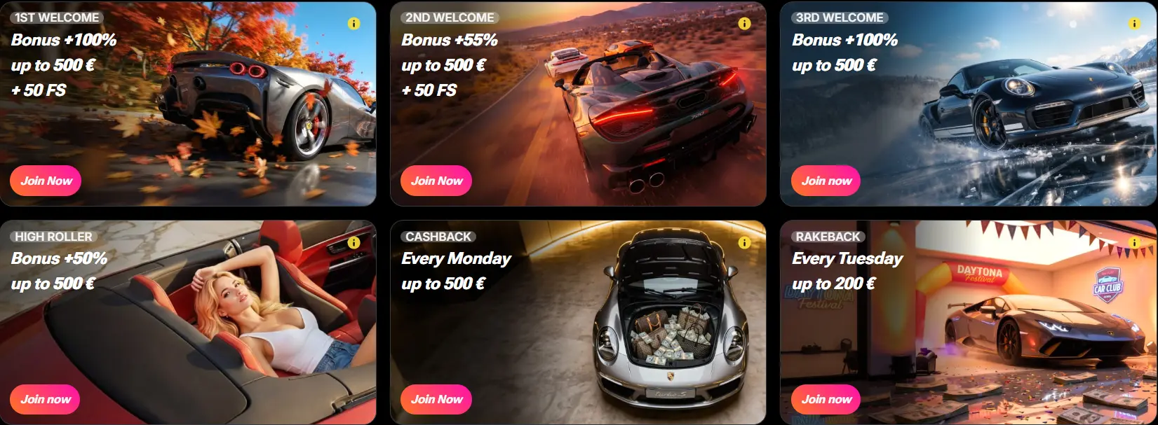 daytona spin bonus